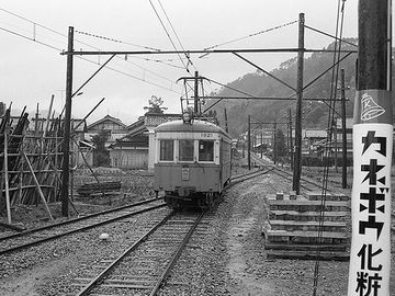 山中線を走る『モハ1821』。これも、1960年代。