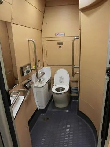 ここって、ほんとに列車のトイレなの?