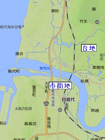 米代川の右岸には、台地も広がってるんですよ