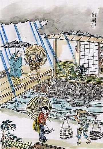江戸時代の藍染川(元図には彩色なし)