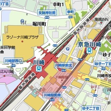 京急川崎駅とJR川崎駅は、離れてた