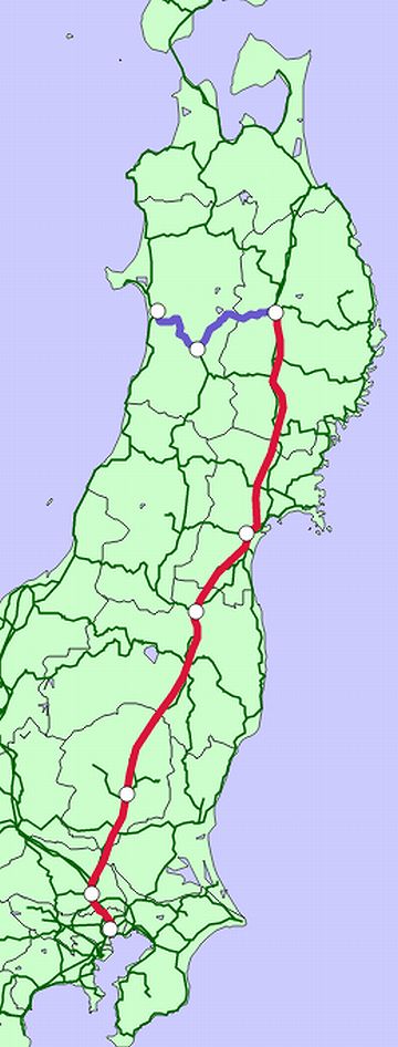 秋田新幹線路線図