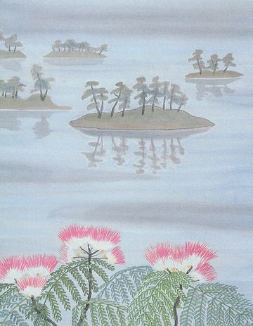 象潟や雨に西施がねぶの花