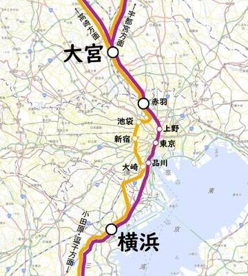 逆方向に向けて発車