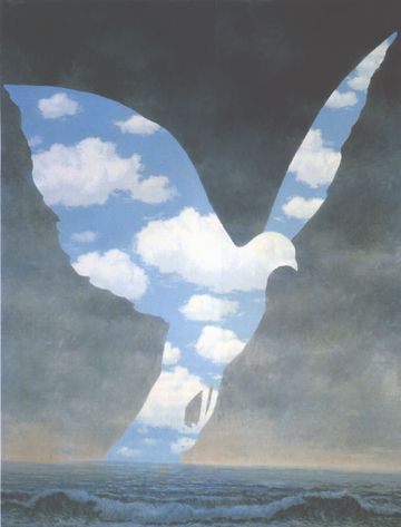 マグリット:鳩の絵
