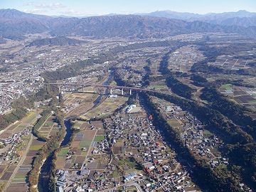 河岸段丘で有名な町