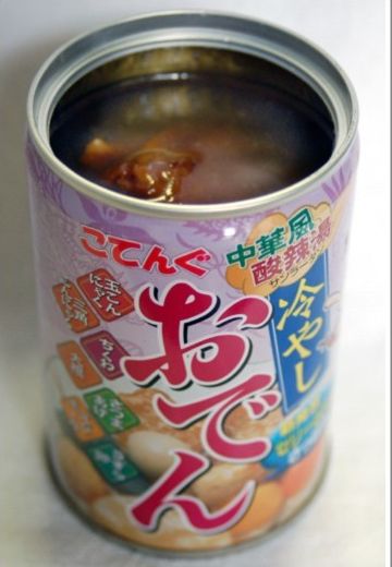 オデンが、細長い缶に入ってるんですよ