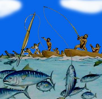 昔の人は、海で魚を捕ったりして暮らしてたんじゃないの?