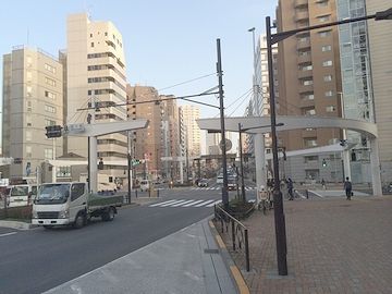 『清水橋』の交差点