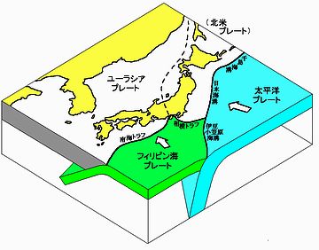 あれは、日本海から続く、北米プレートとユーラシアプレートの境界なのよ