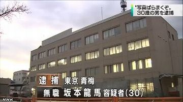 青梅警察署にとっ捕まった坂本龍馬容疑者