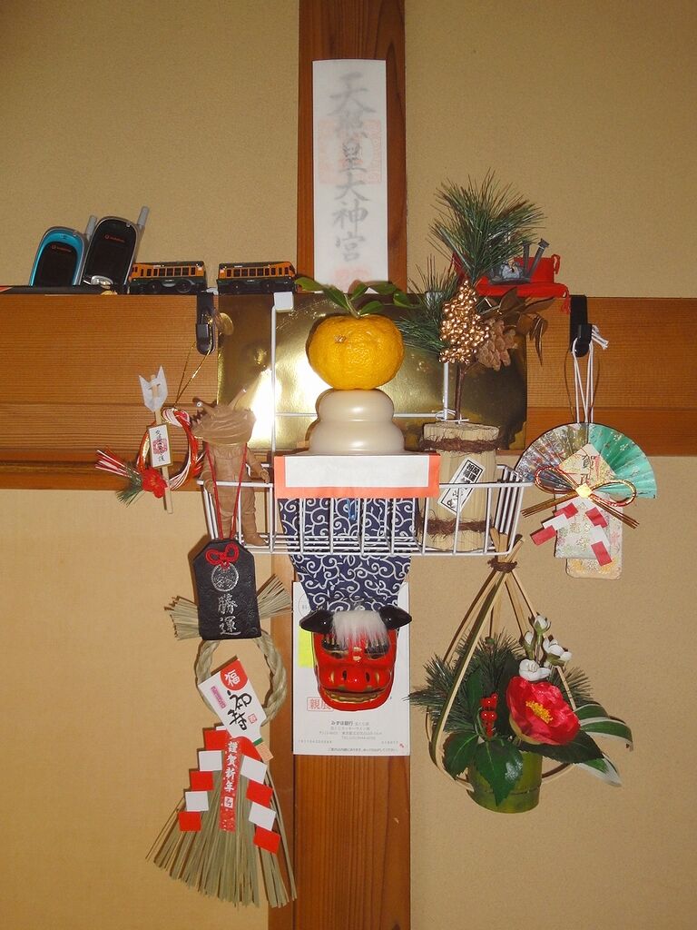 長押の正月飾り
