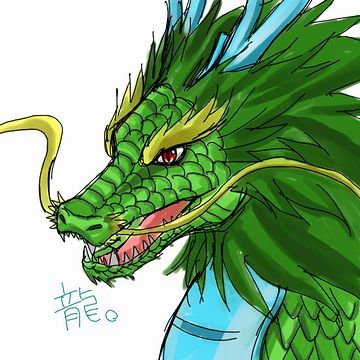 、鱗を全身にまとった龍の姿