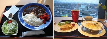 カレーにグラタンセット。洋風メニューもあります。これなら、軽いお昼にぴったりです。