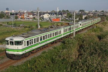 わたしがさっきまで乗ってた電車が、真横を走ってます