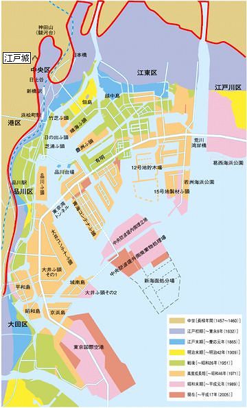 江戸時代の海岸線