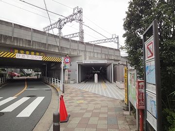 多摩川駅の方を振り返って撮った