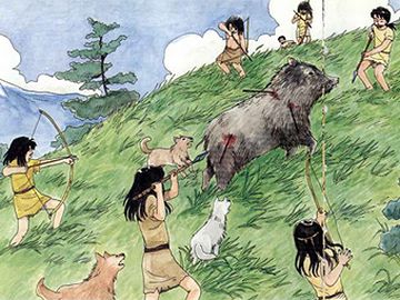 獲物を求めて、原野を点々としてたみたいな?