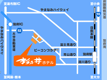 杉乃井ホテル・地図