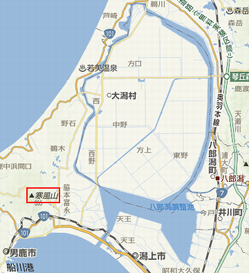 八郎潟の地図