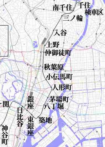 『小伝馬町』、『人形町』、『茅場町』、『八丁堀』