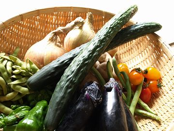 野菜なんかを置いてった