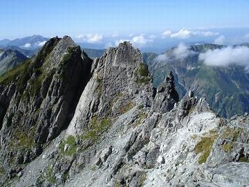 剱岳・人を寄せ付けない切り立った尾根