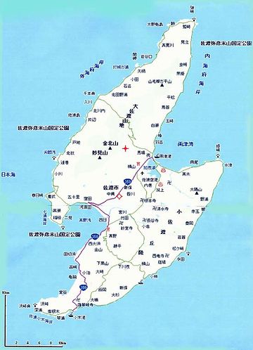 佐渡ヶ島の面積