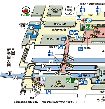 信越線の列車は、左から入線します