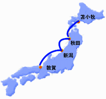 新潟から秋田まで、フェリーで来る人は、ほとんどいないと思いますけど