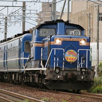 牽引するのは、ブルーのDD51。ブルーザリガニみたいです。かっちょえー。