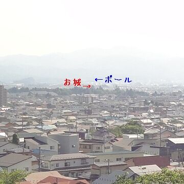 飯盛山から見た鶴ヶ城