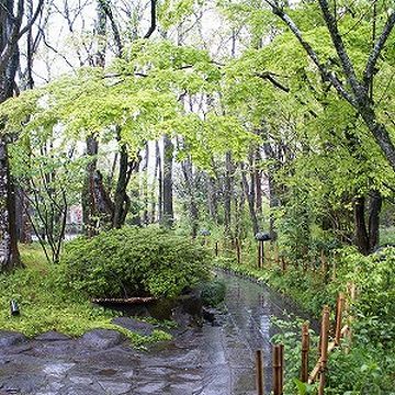 由布院 玉の湯・打ち水された石畳