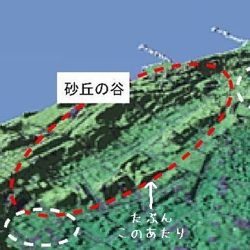 齋藤邸は、その砂丘の南側に建ってます