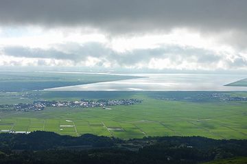 寒風山から見る八郎潟