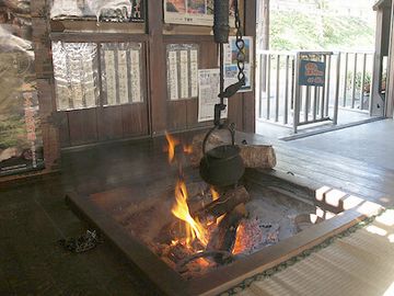 湯野上温泉駅・囲炉裏