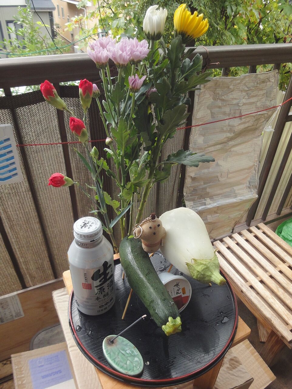 精霊馬・斜めから