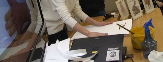 美術部水張り 透明水彩実技講習会 作品交流会 郡展satellite Site
