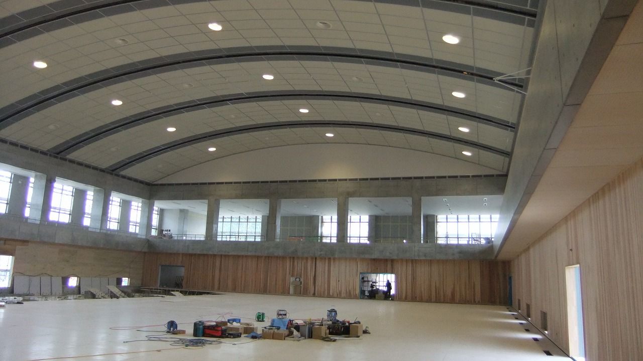 素敵な体育館ができました 内装カサギのblog 素敵な体育館ができました 内装カサギのblog
