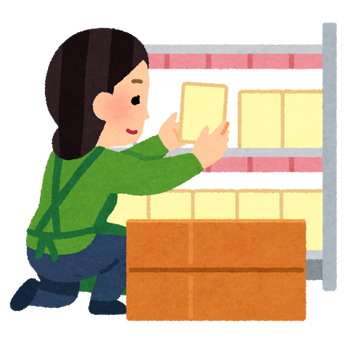 品出し　イラスト