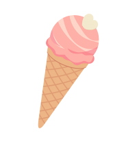 ストロベリーアイスのイラスト素材