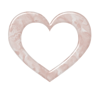 マーブル模様のハートフレーム素材ベージュ