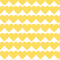 黄色いハートのシームレスパターン