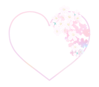 サクラたくさんのイラストハートフレーム