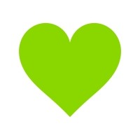 黄緑ハートサムネイル