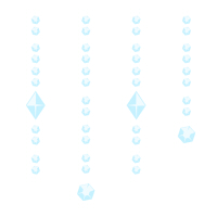 ビーズが垂れ下がったような上部装飾イラスト