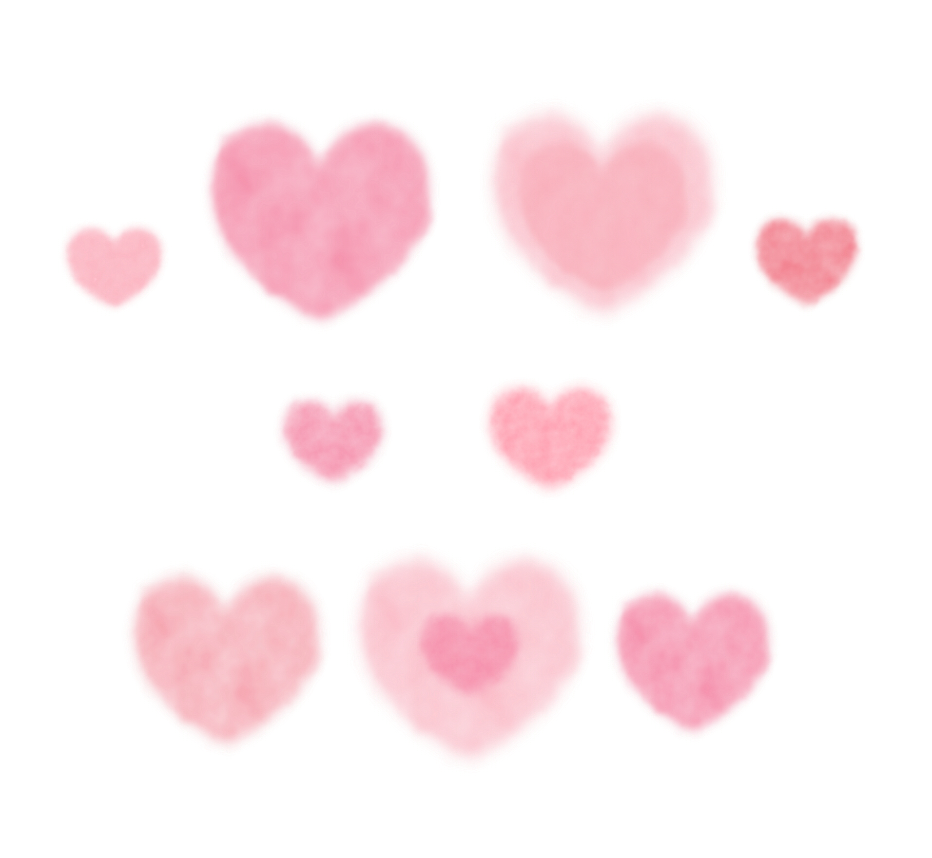 ほわほわの素朴なピンクハート ハートの素材屋