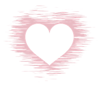 白抜きハートマークかすれた背景pink