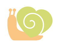 カタツムリイラスト素材黄緑