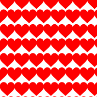 赤いハートのシームレスパターン